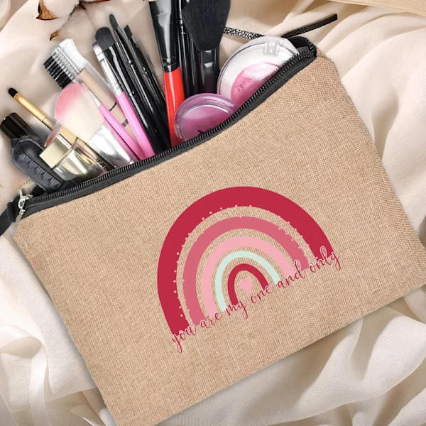 Rainbow Kvinnor Canvas Sminkväskor Söta kosmetikaväskor Påsar Ett brett urval av design Påse Kvinnor kosmetikväska 4Rainbow005