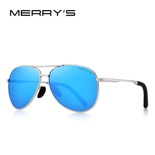 MERRYS DESIGN Herr Klassiska Pilot Polariserade Solglasögon Herr Driving Shield Night Vision Solglasögon UV400 Skydd S8601 C05 Blue