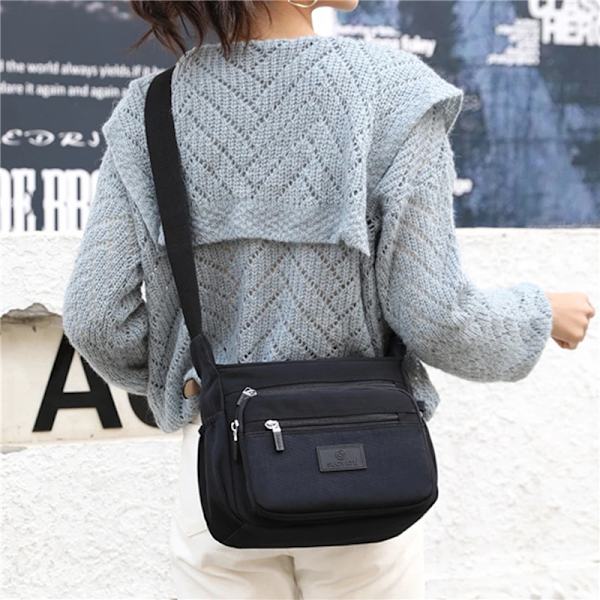 Fashion Messenger Bag Damaxelväska Nylon Handväska Stor kapacitet Liten Mode Damtelefonväska Crossbody-väska Khaki 1