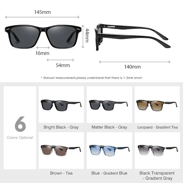 LM New Fashion Solglasögon Herr Kvinnor Retro Polarized Ultra Light TR90 Driving Solglasögon Antireglare Nyanser Man oculos UV400 Leopard-Gradient Tea LM