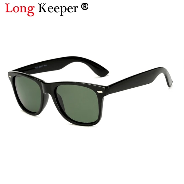 Long Keeper Brand Herr Polariserade Solglasögon Dam Fyrkantiga Spegel Solglasögon Man Körning Klassiska Unisex gafas Gafas UV400 Sandblack G15