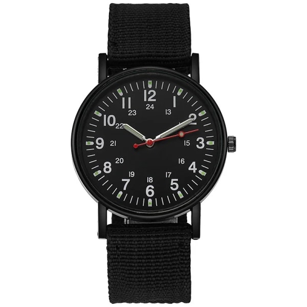 Herr Lyx Quartz Watch Army Soldier Military Watch Enkel Herr Canvas Armband Sportklocka Anlog Military Watch Black Black