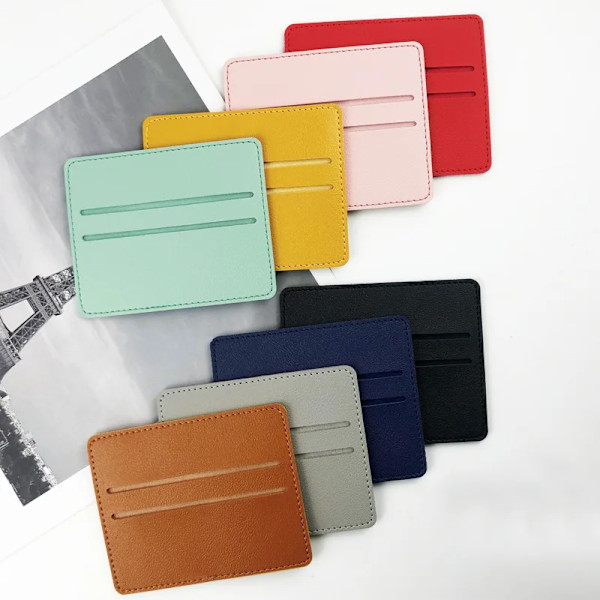 1 st Nytt mode för män/kvinnor Mini-ID-kort Business Case PU-läder Ultratunt Case Student case Brown A