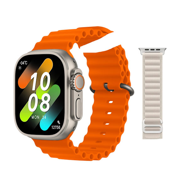 HK8 Pro MAX Ultra Smart Watch Series 8 49 mm 2,12 tum Amoled HD-skärm Hög uppdateringsfrekvens NFC Kompass Man Kvinna Sport SmartWatch and alpine strap-c