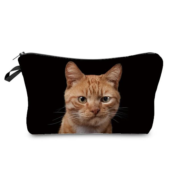Värmeöverföring Djurmönster sminkväska Söt katt Print Kosmetiska väskor Högkvalitativ organizer Multifunktion Kvinnor Case hz5090 Cat Dog Bag