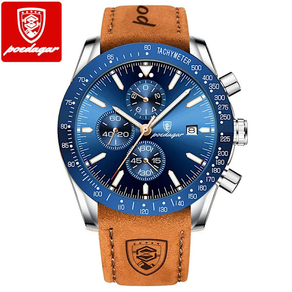 POEDAGAR Sportklockor i silikon för män Vattentät lysande multifunktionsstoppur Quartz Watch Man Cool presentklocka Reloj Hombr L-CSE