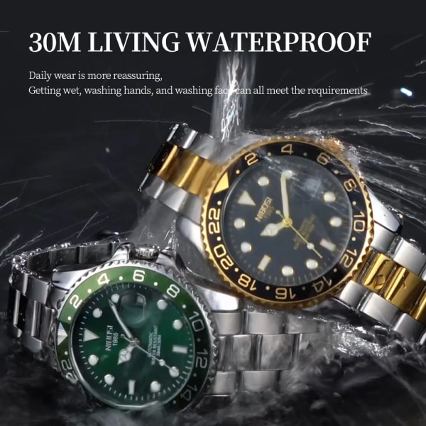 NIBOSI New Luxury Herr Mekanisk Armbandsur Rostfritt Stål Watch Toppmärke Klockor Reloj Hombre Automatisk Casual Armbandsur Type 5