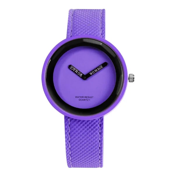 Enkelt mode watch Toppmärke damklockor Läderklockor för kvinnor Ung flickklocka Watch reloj mujer zegarek damski Purple