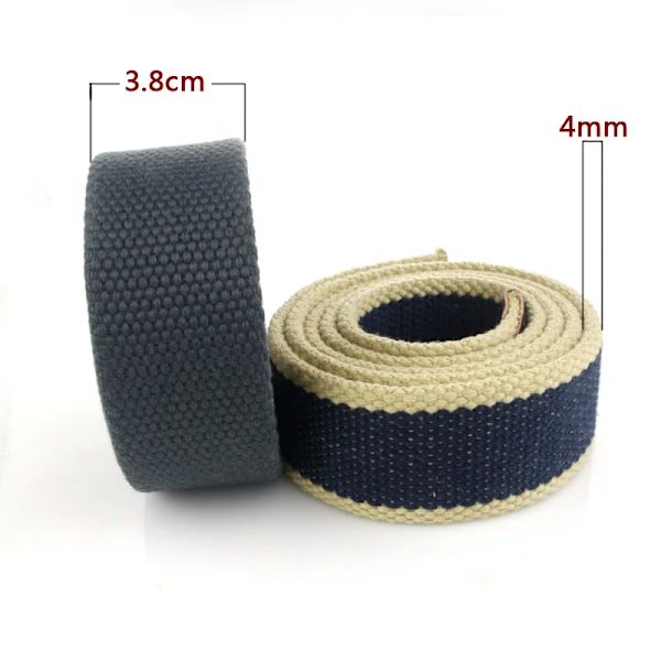 Canvas militärt taktiskt bälte män Hög kvalitet brett metall slät spänne bälte Byxor Tillbehör Ny unisex utomhusträningsbälte Deep khaki belt 110cm