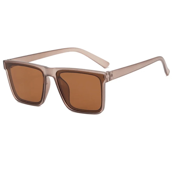 Nya fyrkantiga solglasögon män svarta glasögon PC-linsskydd Oculos glasögon herr solglasögon Gafas Auburn Other