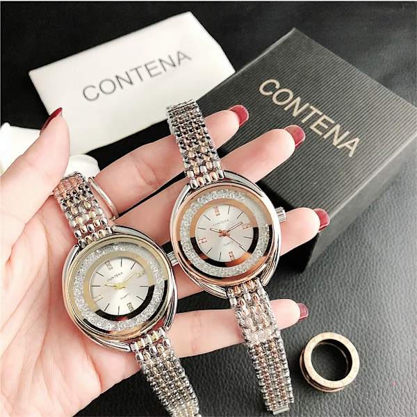 Kvartsklockor 2023 Watch Modeklocka Watch Femme Lyxarmbandsur för kvinnor Montre Femme Zegarek Silver
