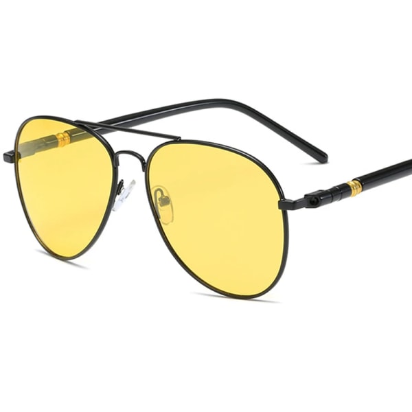 Lyxiga polariserade solglasögon för män Körsolglasögon för män Kvinnor Märkesdesigner Man Vintage Svarta Pilotsolglasögon UV400 2-Gun-Discoloratio As Picture
