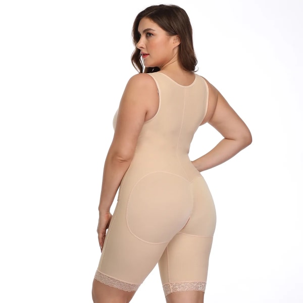 Bodysuit för kvinnor Waste Trainer Helkroppsbindare Shapers Plus Size Shapewear Slimming Sheath Magen Lårtrimmer Waisttrainer Black 4XL