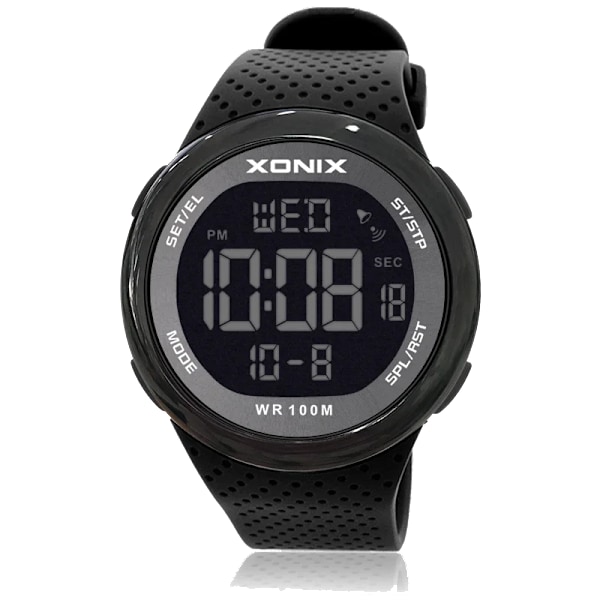 2016 nytt märke XONIX Watch Herr Militära sportklockor Mode PU Vattentät LED Digital Watch For Man Klocka digital-klocka NY-006(PU Band