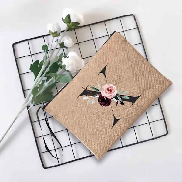 Sminkväska för kvinnor Mode Print Kosmetiska väskor Organizer Tvätta toalettartiklar Påse Dam Clutch Student Pennväska 4blackb X