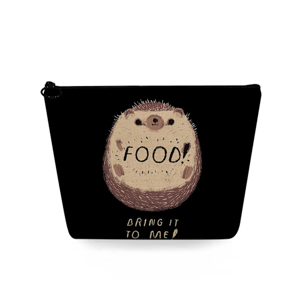 2022 tecknad igelkottsblomma printed kosmetisk väska för kvinnor Harajuku Casual Makeup-väskor Bärbar rese-toalettväska Case sn5702 Hedgehog Bag