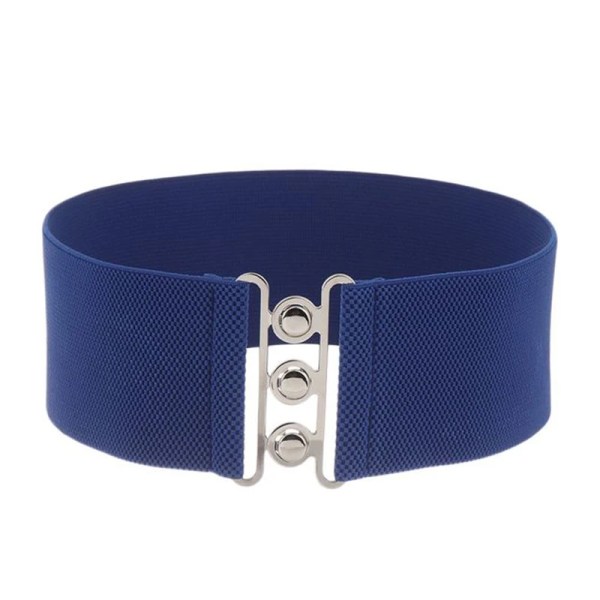 Brett bälte för kvinnor slimmande midjebälte med metallspänne Lyxigt kvinna midjeband högt elastiskt midjebälte för midjedekor light blue One Size