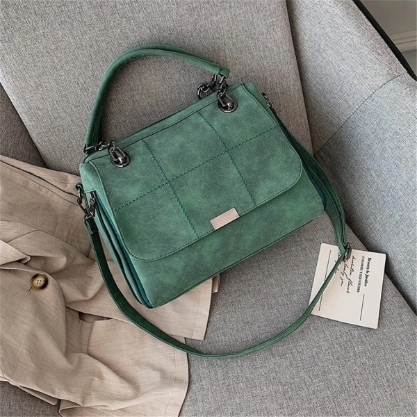 Matt handväska för damer Scrub axelväska för kvinnor Crossbody-väska med stor kapacitet PU-läder Casual Tote Resehandväska Boston kvinnlig väska Gray