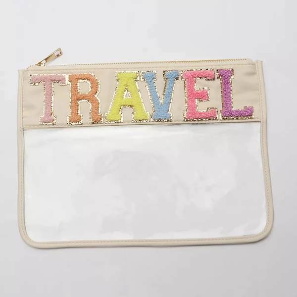 Transparent kosmetisk väska för kvinnor PVC Nylon Vattentät sminkväska Rese Genomskinlig organizer Badtoalett Tvätt Snackväska 1pc(.308)