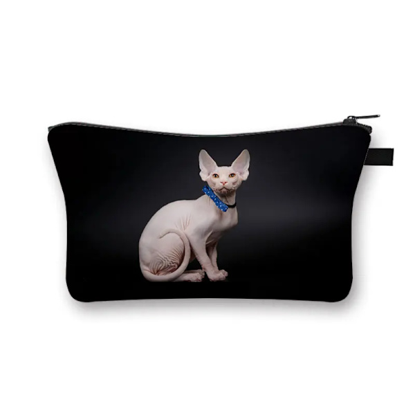 Sphynx Cat Print Kosmetikväska Kvinna Multifunktionell Skönhetsväska Dammtät förvaringsväska Dam Rese Case flickor Makeupväska shzbwumaom8