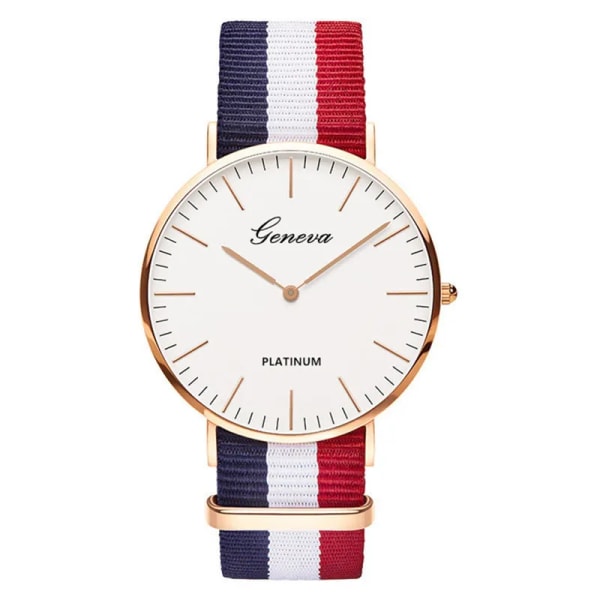 Klassiskt mode randigt Nylon Watch Topp Lyxmärke Män Watch Watch Femme Horloge Saat Klocka TMC518-0