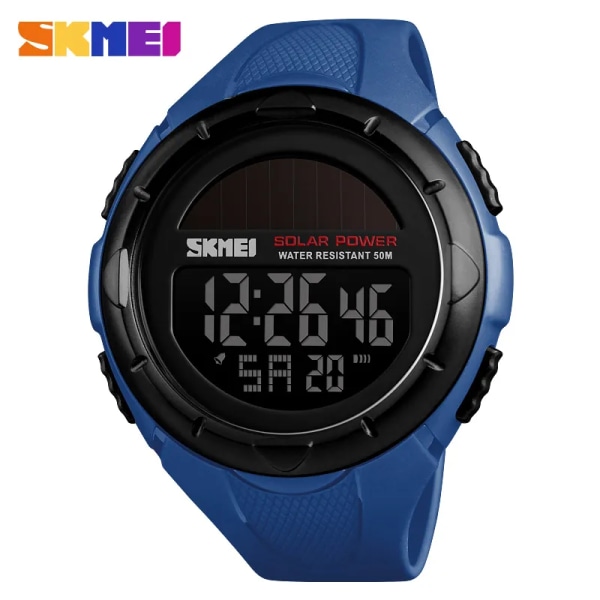 SKMEI Digitala Armbandsur Mode Herr Armbandsur Vattentät Elojes Digitales De Hombre Erkekler Dijital Kol Saatleri blue