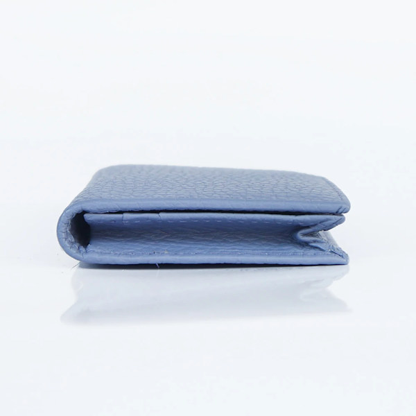 Visitkortshållare Dam Bifold Läder Kreditkortsfodral Case Anpassad Män Ko Äkta Läder dark blue