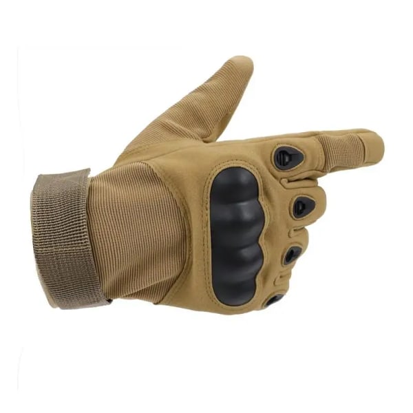 Vinter Helfinger Skyddsskal Army Vantar Antisladd Motorcyklist Paintball Skytte Airsoft Combat Jakt Cykelhandskar khaki L