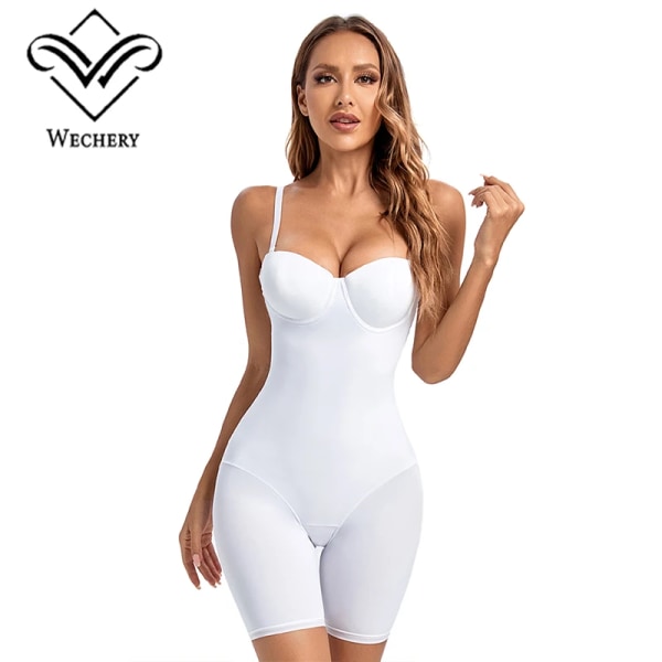Kvinnor Playsuit Casual Body Shapewear Bodysuit Skinny Romper Med Cup Fitness Slimming Shapers Bekväma stretchunderkläder Gray M
