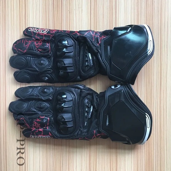 Nya 6 Färger Äkta Läder Gp Pro Motorcykel Lång Racing Körning Motorcykel Original Nötskinn Motocrosshandskar Multi L