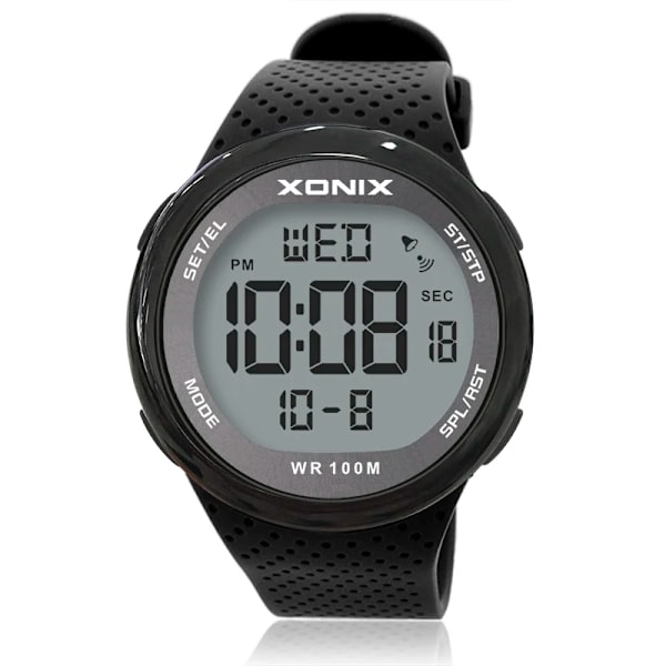 2016 nytt märke XONIX Watch Herr Militära sportklockor Mode PU Vattentät LED Digital Watch For Man Klocka digital-klocka NY-005(PU Band