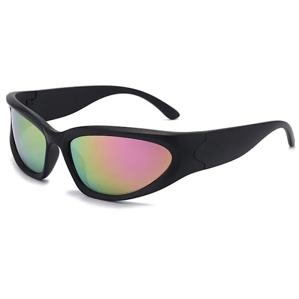 Nya Y2K Sports Punk Solglasögon Dam Designer Square Goggle Herr Lyxmärke Solglasögon UV400 Färgglada spegel Modeglasögon C13 As shown in the figu