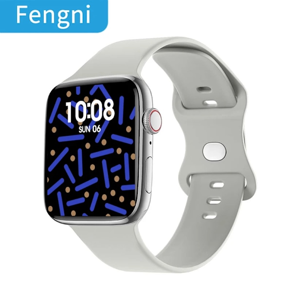 NFC Smart Watch Dörr åtkomstkontroll Låsa upp Smartwatch Herr Dam Fitness Armband Bluetooth Samtal Hjärtfrekvensdetektering Silver