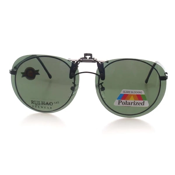 Runda solglasögon Unisex glasögonklämma kan fällas upp Solglasögon Polariserade solglasögon Män Kvinnor Märke Körglasögon Grey Grey bridge