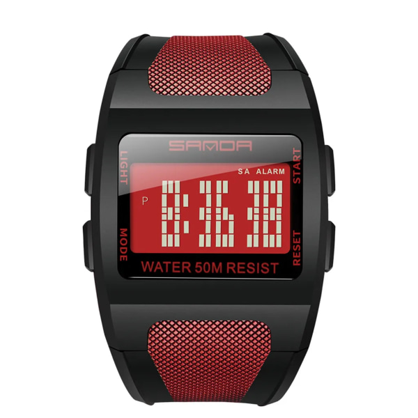 Sport Herr Digitala klockor Mode LED Watch 5Bar Vattentät Armbandsur Man Elektronisk Militärklocka Relogio Masculino Gold