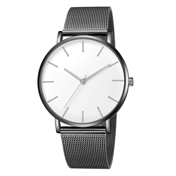 2020 Ultratunn Rose Gold Watch Minimalist Mesh Damklocka watch femme Klockor Zegarek Damski Watch Relojes Para Mujer Reloj Black-White-S