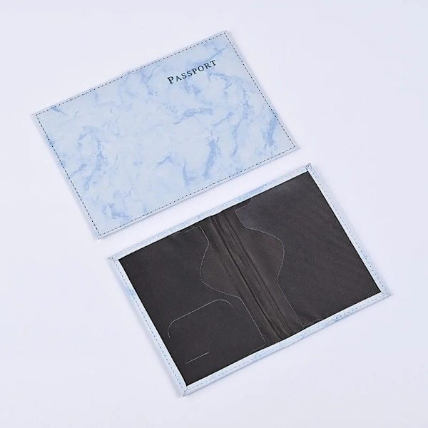 Nya kvinnor Söt läder Passport Cover Flygbiljetter för kort Rese Passport Holder Plånbok Case Black(.2247)