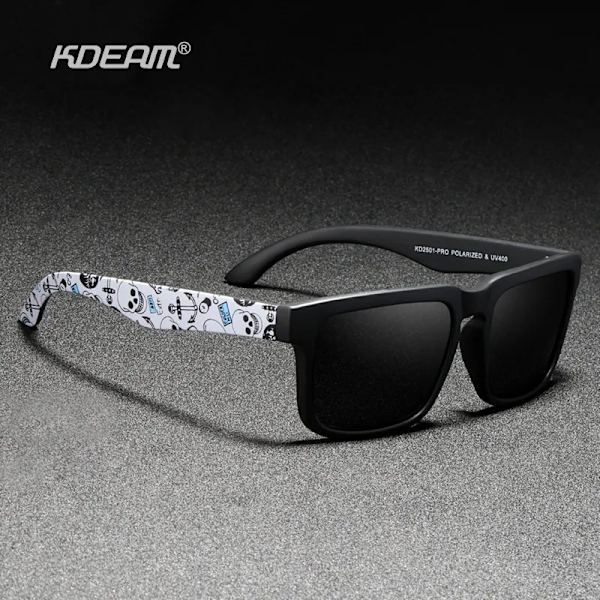 KDEAM Nya uppdaterade polariserade solglasögon för män Real Coating Mirror Lins Pars solglasögon med tankgångjärn 2501- PRO C18 Zipper Case