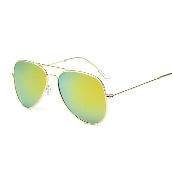 Varumärke Design Klassiska Aviation Solglasögon Dam Spegelkörning Retro Båge Polit Solglasögon Man UV400 Gafas De Sol För Män Gold Gold