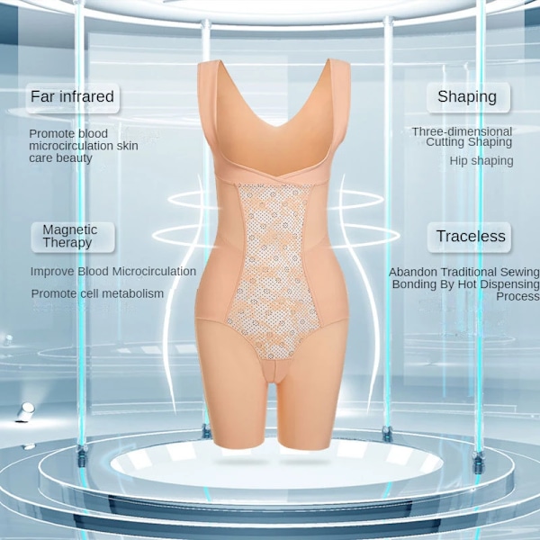 Slimmad kroppsformare för kvinnor Kvinnor Helkroppsformare Butt Lifter Bodysuit Midja Shaper Shapewear Postpartum Recovery Slimming Shaper Black M