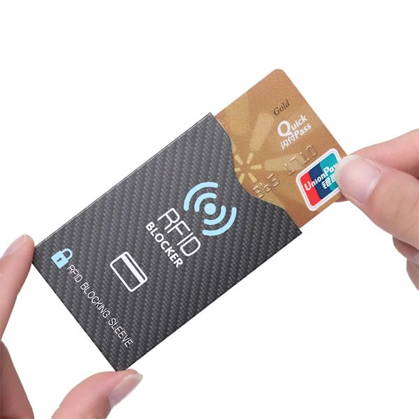 5 st Ny stöldskydd för RFID-kreditkortsskydd Blockerande korthållare ärm Hudfodral Case Case A-red