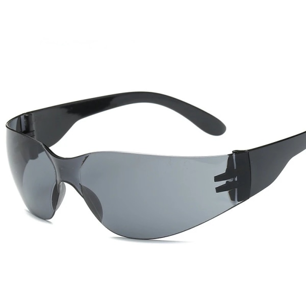 Nya Cykelsolglasögon Utomhussport Cykelglasögon Vindruteglasögon Unisex Rimless Sport UV400 Ridning Gray