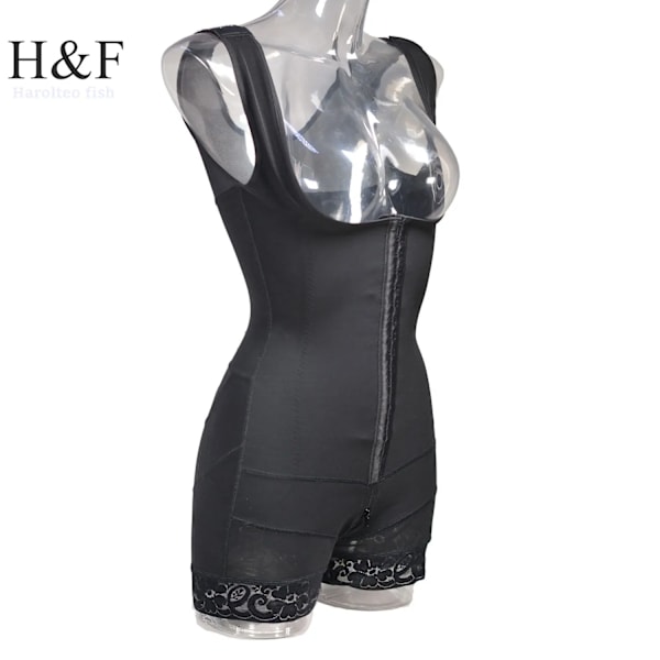 Hög kompression Faja Colombianas waist trainer Kroppsformare Platt mage fodral Trosor reducerande görd magbälten för kvinnor Black XL