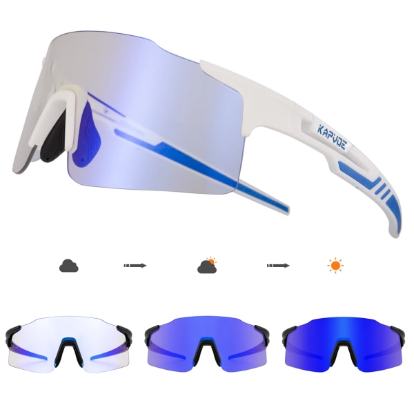 Röda Photochromic Blue Cycle Solglasögon för man löpning Utomhussport Cykel Cykelglasögon MTB Glasögon Glasögon Cykelglasögon Blue Photochromic-08 Photochromic 1Lens