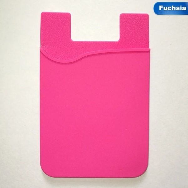 Business Credit Pocket Adhesive Mode Kvinnor Män Mobiltelefon Hållare ID-kort Hållare Slim Case klistermärke Rosy