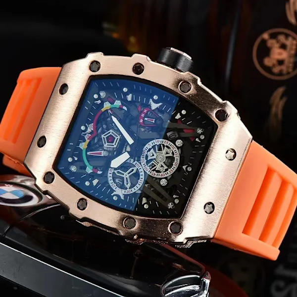 Watch Mode Legering Urboett Toppmärke Lyx Herr Quartz Clock Klassisk Man Sport Kronografklockor Style 2