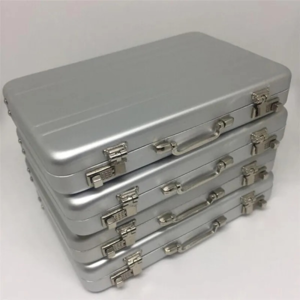 1st Ny förvaringslåda i aluminium Business ID Kreditkortshållare Mini resväska Bankkortslåda Hållare Case Organizer Rektangel Rose red