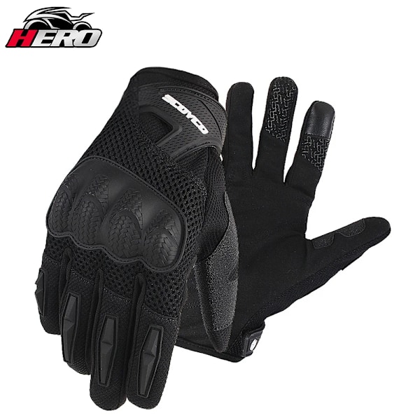 Scoyco Sommar Motorcykelhandskar Andningsbara Mesh Motorbike Handskar Touch Funktion Moto Motocross Handskar Off Road Racing Ridning mc58-2-gloves-1 XL