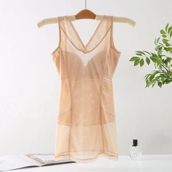 Women's One Piece Shapewear Med BH Det finns trådfria Body Shaper Slimming Kläder Pink XL-100
