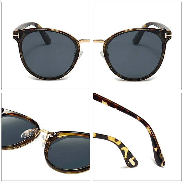 GCV Polarized Lady Solglasögon Cat Eye Mode Solglasögon Lyx Kvinna Kvinnligt Märke Ultralätt Båge Turism Fest Leisu HAWKSBILL BLACK Polarized